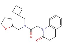 N-(cyclobutylmethyl)-2-(2-oxo-3,4-dihydroquinolin-1(2H)-yl)-N-(tetrahydrofuran-2-ylmethyl)acetamide