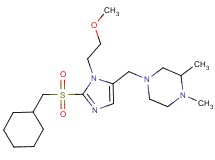 4-{[2-[(cyclohexylmethyl)sulfonyl]-1-(2-methoxyethyl)-1H-imidazol-5-yl]methyl}-1,2-dimethylpiperazine