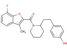 4-(2-{1-[(7-fluoro-3-methyl-1-benzofuran-2-yl)carbonyl]-2-piperidinyl}ethyl)phenol