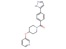 3-({1-[4-(1H-pyrazol-5-yl)benzoyl]piperidin-4-yl}oxy)pyridine