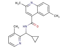 N-[cyclopropyl(3-methyl-2-pyridinyl)methyl]-2,6-dimethyl-4-quinolinecarboxamide