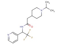 2-(1-isopropyl-4-piperidinyl)-N-[2,2,2-trifluoro-1-(3-pyridinyl)ethyl]acetamide