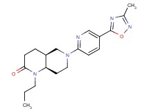 (4aS*,8aR*)-6-[5-(3-methyl-1,2,4-oxadiazol-5-yl)pyridin-2-yl]-1-propyloctahydro-1,6-naphthyridin-2(1H)-one