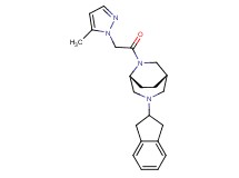 (1S*,5R*)-3-(2,3-dihydro-1H-inden-2-yl)-6-[(5-methyl-1H-pyrazol-1-yl)acetyl]-3,6-diazabicyclo[3.2.2]nonane