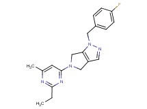 5-(2-ethyl-6-methylpyrimidin-4-yl)-1-(4-fluorobenzyl)-1,4,5,6-tetrahydropyrrolo[3,4-c]pyrazole