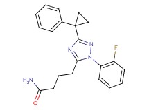 4-[1-(2-fluorophenyl)-3-(1-phenylcyclopropyl)-1H-1,2,4-triazol-5-yl]butanamide