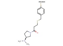 (3S)-1-{3-[(4-fluorobenzyl)thio]propanoyl}-N,N-dimethylpyrrolidin-3-amine
