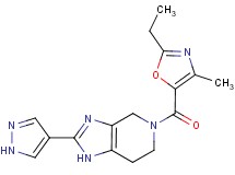 5-[(2-ethyl-4-methyl-1,3-oxazol-5-yl)carbonyl]-2-(1H-pyrazol-4-yl)-4,5,6,7-tetrahydro-1H-imidazo[4,5-c]pyridine