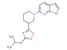 6-[3-(3-isobutyl-1,2,4-oxadiazol-5-yl)piperidin-1-yl]-1H-pyrrolo[2,3-b]pyridine