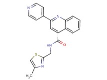 N-[(4-methyl-1,3-thiazol-2-yl)methyl]-2-(4-pyridinyl)-4-quinolinecarboxamide