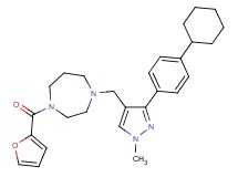 1-{[3-(4-cyclohexylphenyl)-1-methyl-1H-pyrazol-4-yl]methyl}-4-(2-furoyl)-1,4-diazepane