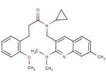 N-cyclopropyl-N-{[2-(dimethylamino)-7-methyl-3-quinolinyl]methyl}-3-(2-methoxyphenyl)propanamide
