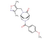 (1S*,5R*)-6-[(3,5-dimethyl-4-isoxazolyl)methyl]-3-(4-methoxybenzoyl)-3,6-diazabicyclo[3.2.2]nonan-7-one