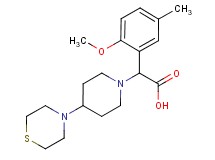 (2-methoxy-5-methylphenyl)(4-thiomorpholin-4-ylpiperidin-1-yl)acetic acid