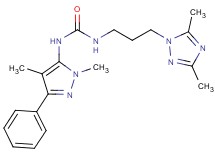 N-(1,4-dimethyl-3-phenyl-1H-pyrazol-5-yl)-N'-[3-(3,5-dimethyl-1H-1,2,4-triazol-1-yl)propyl]urea