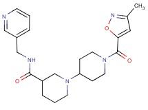 1'-[(3-methylisoxazol-5-yl)carbonyl]-N-(pyridin-3-ylmethyl)-1,4'-bipiperidine-3-carboxamide