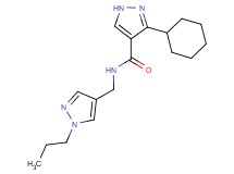 3-cyclohexyl-N-[(1-propyl-1H-pyrazol-4-yl)methyl]-1H-pyrazole-4-carboxamide