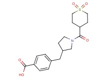 4-({1-[(1,1-dioxidotetrahydro-2H-thiopyran-4-yl)carbonyl]pyrrolidin-3-yl}methyl)benzoic acid