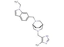 (1S*,5R*)-6-[(1-ethyl-1H-indol-6-yl)methyl]-3-[(4-methyl-1H-imidazol-5-yl)methyl]-3,6-diazabicyclo[3.2.2]nonane