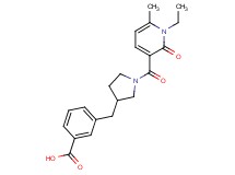 3-({1-[(1-ethyl-6-methyl-2-oxo-1,2-dihydro-3-pyridinyl)carbonyl]-3-pyrrolidinyl}methyl)benzoic acid
