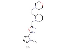 4-[2-(1-{[5-(1,5-dimethyl-1H-pyrrol-2-yl)-1,3,4-oxadiazol-2-yl]methyl}-2-piperidinyl)ethyl]morpholine