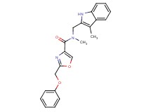 N-methyl-N-[(3-methyl-1H-indol-2-yl)methyl]-2-(phenoxymethyl)-1,3-oxazole-4-carboxamide