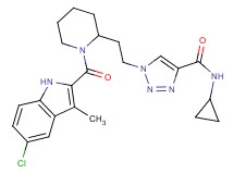 1-(2-{1-[(5-chloro-3-methyl-1H-indol-2-yl)carbonyl]-2-piperidinyl}ethyl)-N-cyclopropyl-1H-1,2,3-triazole-4-carboxamide
