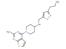 1-(2-methylthieno[2,3-d]pyrimidin-4-yl)-N-[(3-propylisoxazol-5-yl)methyl]piperidin-4-amine