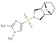 (1R*,2R*,6S*,7S*)-4-[(1,2-dimethyl-1H-imidazol-4-yl)sulfonyl]-10-oxa-4-azatricyclo[5.2.1.0~2,6~]decane