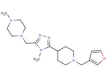 1-({5-[1-(3-furylmethyl)piperidin-4-yl]-4-methyl-4H-1,2,4-triazol-3-yl}methyl)-4-methylpiperazine