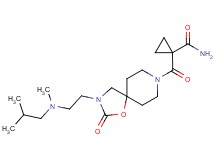 1-[(3-{2-[isobutyl(methyl)amino]ethyl}-2-oxo-1-oxa-3,8-diazaspiro[4.5]dec-8-yl)carbonyl]cyclopropanecarboxamide