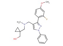 (1-{[{[3-(2-fluoro-4-methoxyphenyl)-1-phenyl-1H-pyrazol-4-yl]methyl}(methyl)amino]methyl}cyclopropyl)methanol