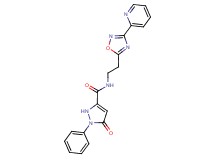 5-oxo-1-phenyl-N-[2-(3-pyridin-2-yl-1,2,4-oxadiazol-5-yl)ethyl]-2,5-dihydro-1H-pyrazole-3-carboxamide