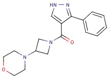 4-{1-[(3-phenyl-1H-pyrazol-4-yl)carbonyl]-3-azetidinyl}morpholine