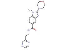 1-methyl-2-(4-morpholinyl)-N-[2-(2-pyrazinyl)ethyl]-1H-benzimidazole-5-carboxamide