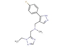 1-(1-ethyl-1H-1,2,4-triazol-5-yl)-N-{[5-(4-fluorophenyl)-1H-pyrazol-4-yl]methyl}-N-methylmethanamine