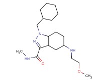 1-(cyclohexylmethyl)-5-[(2-methoxyethyl)amino]-N-methyl-4,5,6,7-tetrahydro-1H-indazole-3-carboxamide