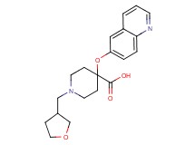 4-(quinolin-6-yloxy)-1-(tetrahydrofuran-3-ylmethyl)piperidine-4-carboxylic acid