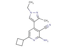 2-amino-6-cyclobutyl-4-(1-ethyl-3-methyl-1H-pyrazol-4-yl)nicotinonitrile
