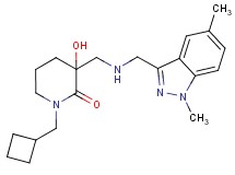 1-(cyclobutylmethyl)-3-({[(1,5-dimethyl-1H-indazol-3-yl)methyl]amino}methyl)-3-hydroxypiperidin-2-one