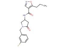 N-[1-(3-fluorobenzyl)-5-oxopyrrolidin-3-yl]-5-propylisoxazole-4-carboxamide