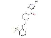 1-[(3-methyl-1H-pyrazol-5-yl)carbonyl]-3-{2-[2-(trifluoromethyl)phenyl]ethyl}piperidine