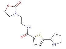 N-[2-(2-oxo-1,3-oxazolidin-3-yl)ethyl]-5-(2-pyrrolidinyl)-2-thiophenecarboxamide trifluoroacetate