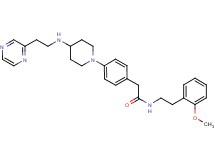 N-[2-(2-methoxyphenyl)ethyl]-2-[4-(4-{[2-(2-pyrazinyl)ethyl]amino}-1-piperidinyl)phenyl]acetamide