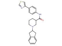 1-(2,3-dihydro-1H-inden-2-yl)-N-[4-(1,3-thiazol-4-yl)phenyl]-3-piperidinecarboxamide