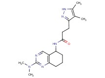 N-[2-(dimethylamino)-5,6,7,8-tetrahydroquinazolin-5-yl]-3-(4,5-dimethyl-1H-pyrazol-3-yl)propanamide