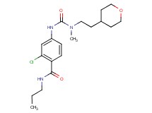 2-chloro-4-[({methyl[2-(tetrahydro-2H-pyran-4-yl)ethyl]amino}carbonyl)amino]-N-propylbenzamide