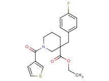 ethyl 3-(4-fluorobenzyl)-1-(3-thienylcarbonyl)-3-piperidinecarboxylate