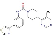 4-(5-methylpyrimidin-4-yl)-N-[3-(1,3-thiazol-4-yl)phenyl]piperidine-1-carboxamide