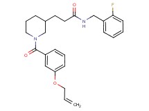 3-{1-[3-(allyloxy)benzoyl]-3-piperidinyl}-N-(2-fluorobenzyl)propanamide